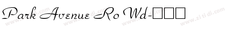 Park Avenue Ro Wd字体转换